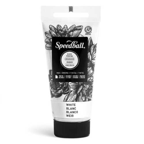 Water-Soluble Block Printing Ink, 1.25 oz, White
