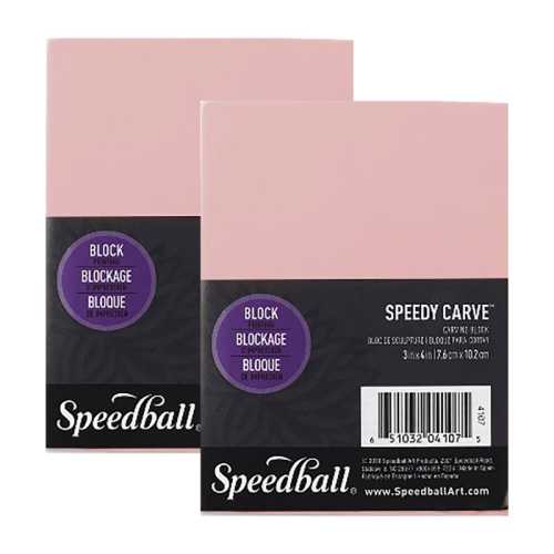 Speedy Carve&trade; Block, 3x4 in, Pink, Pack of 2