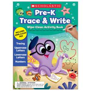 Pre-K Trace & Write Wipe-Clean Activity Book