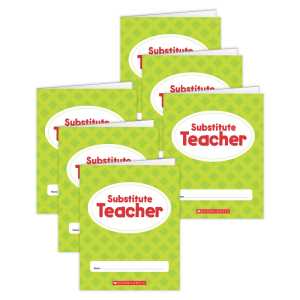 Substitute Teacher Folder, Pack of 6