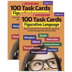 100 Task Cards: Figurative Language Activity Book, Pack of 2