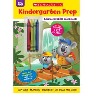 Kindergarten Prep Learning Skills Workbook, Stickers & Crayons Included