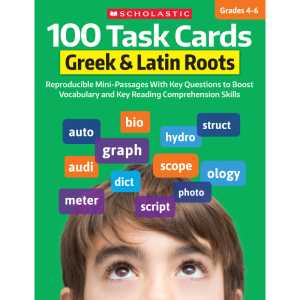 100 Task Cards: Greek & Latin Roots, Grades 4-6