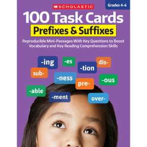 100 Task Cards: Prefixes & Suffixes, Grades 4-6