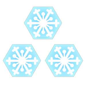Creative Shapes Notepad, Snowflake, Mini, Pack of 3