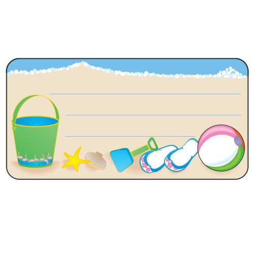 Beach Nametags, 1-5/8