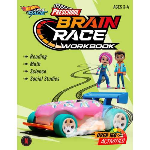 Hot Wheels Brain Race Preschool Workbook