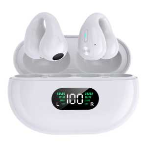 Wireless Ear Clip Bone Conduction Earbuds, White