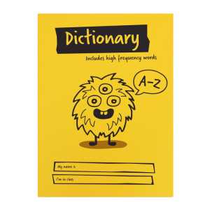 Little Monsters Primary Dictionary Book, A5, 28 Pages, Yellow