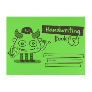 Little Monsters Handwriting Practice Book, Level 3, A5, 32 Pages, Green