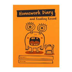 Little Monsters Homework Diary and Reading Record, A5, 32 Pages, Orange