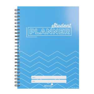 Twin-Wire Student Planner with Polypropylene Cover, A5, Blue