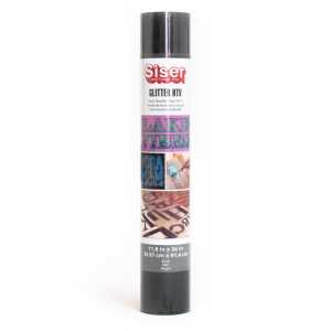 Glitter HTV Heat Transfer Vinyl, 36", Black