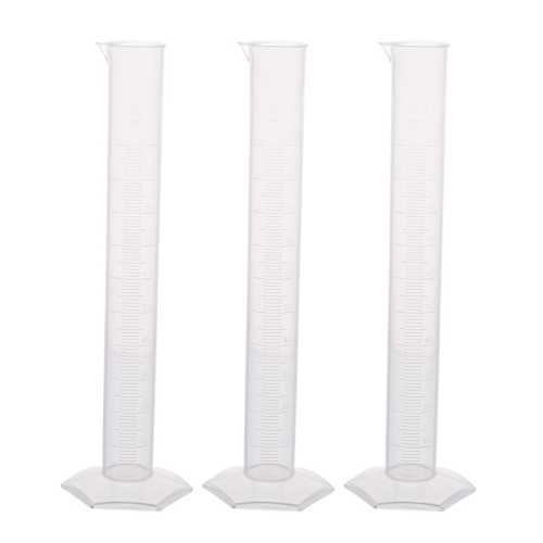Polypropylene Measuring Cylinder, Hexagonal Base, 1000ml, Pack of 3