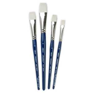 Bristlon Short Handle Brights Brushes, Set of 4