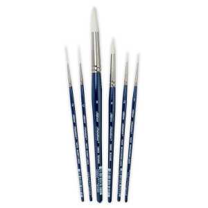 Bristlon Short Handle Liner Brushes, Set of 6