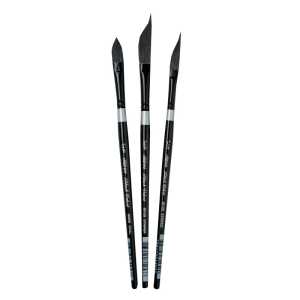 Black Velvet Dagger/Oval Brushes, Set of 3