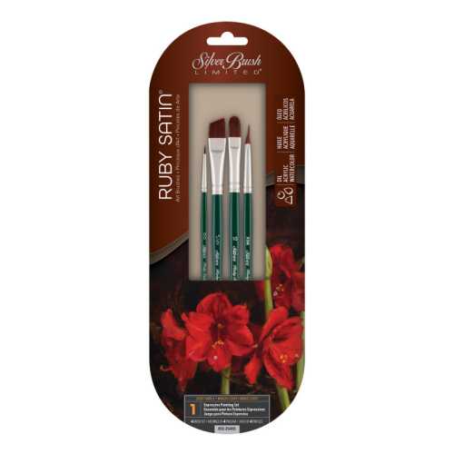 Ruby Satin&reg; 4-Piece Basic SH Brush Set