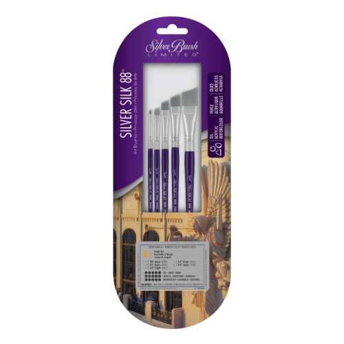 Silver Silk 88 SH 5-Piece Angle Brush Set