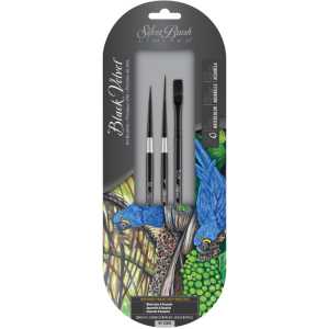 Black Velvet&reg; 3-Piece W/C& Gouache Brush Set