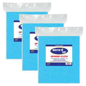 Sponge Cloth, 7.5" x 8", Blue, Pack of 3