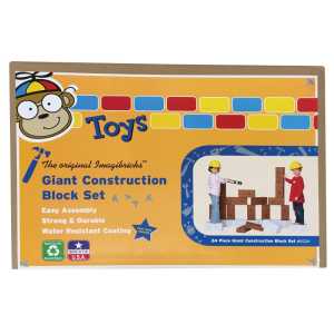 ImagiBRICKS&trade; Giant Construction Building Block Set, 24 Pieces