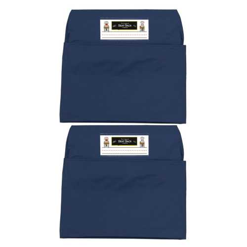 Seat Sack, Small, 12 inch, Chair Pocket, Blue, Pack of 2