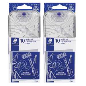 Xcellence Essential Geometry Tool Set, 10 Pieces Per Set, 2 Sets