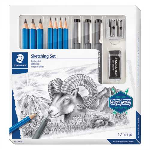 Mars&reg; Lumograph&reg; Sketching Set, 12 pieces