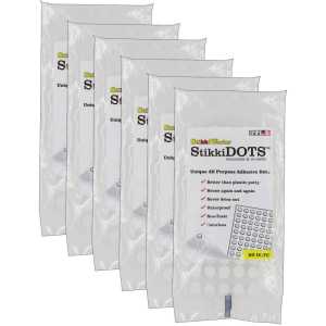 StikkiDOTS&trade;, Adhesive Dots, 50 Per Pack, 6 Packs