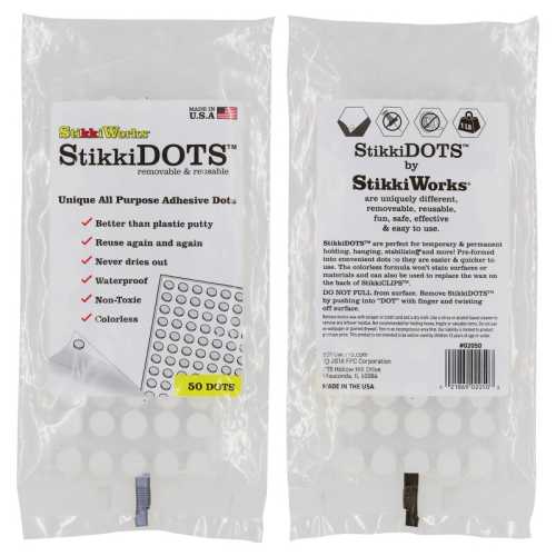 StikkiDOTS&trade;, Adhesive Dots, Pack of 50