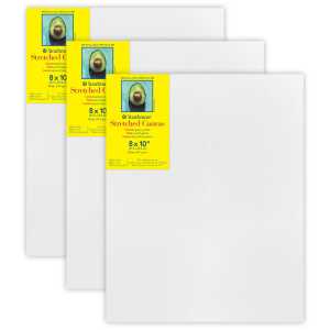 300 Series Gallery Stretched Canvas, 8x10 inch, Pack of 3