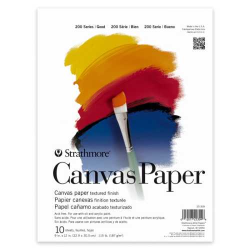200 Series Canvas Pad, 10 Sheet, 9x12 inch, 1 Count