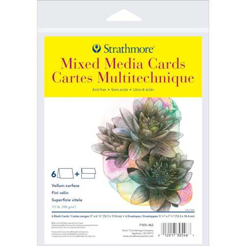 300 Series Mixed Media Cards & Envelopes, Full Size, 5x6.875 inch, 6 Pack