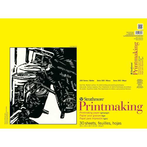 300 Series Printmaking Pad, Glue Binding, 30 Sheet, 18x24 inch, 1 Count