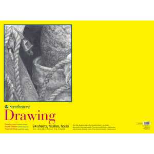 300 Series Drawing Paper Pad, Tape Binding, 24 Sheet, 22x30 inch, 1 Count