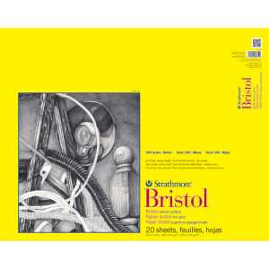 300 Series Bristol Pad, Vellum Finish, Tape Binding, 20 Sheet, 19x24 inch, 1 Count