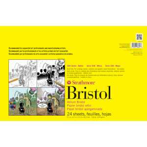 300 Series Bristol Pad, Vellum Finish, Tape Binding, 24 Sheet, 11x17 inch, 1 Count
