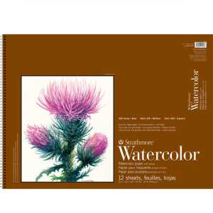 400 Series Watercolor Paper Pad, Cold Pressed, Side Wire Binding, 12 Sheet, 18x24 inch, 1 Count