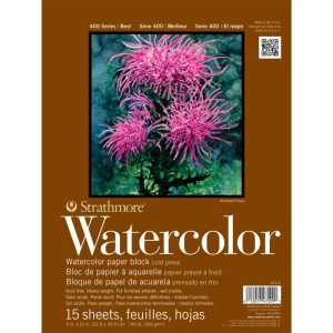 400 Series Watercolor Paper Block, 15 Sheet, 9x12 inch, 1 Count