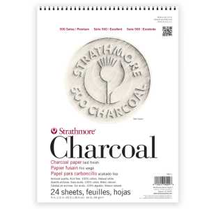 500 Series Charcoal Paper Pad, 24 Sheet, 9x12 inch, 1 Count