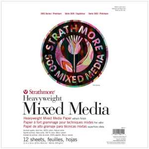 500 Series Mixed Media Pad, 12 Sheet, 11x14 inch, 1 Count