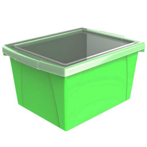 4 Gallon Storage Bin with Lid, Green