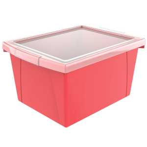 4 Gallon Storage Bin with Lid, Red