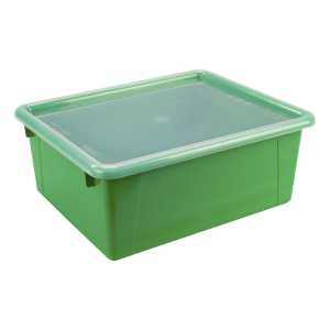Deep Storage Tray with Lid, Green