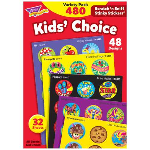 Kids' Choice Stinky Stickers&reg; Variety Pack, 480 ct