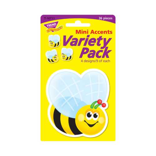 Bees Mini Accents Variety Pack, 36 Count