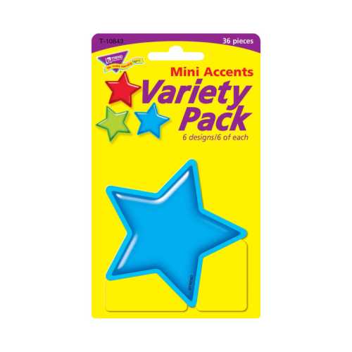Gumdrop Stars Mini Accents Variety Pack, 36 ct