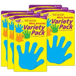 Handprints Mini Accents Variety Pack, 36 Per Pack, 6 Packs