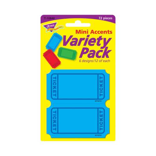 Winning Tickets Mini Accents Variety Pack, 72 ct